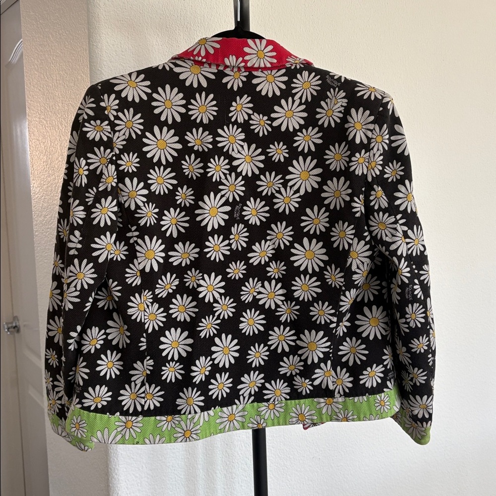 Moschino Boutique x Free People Daisy Colorblock Floral Daisy Jacket NWOT Size 8 - Picture 10 of 12